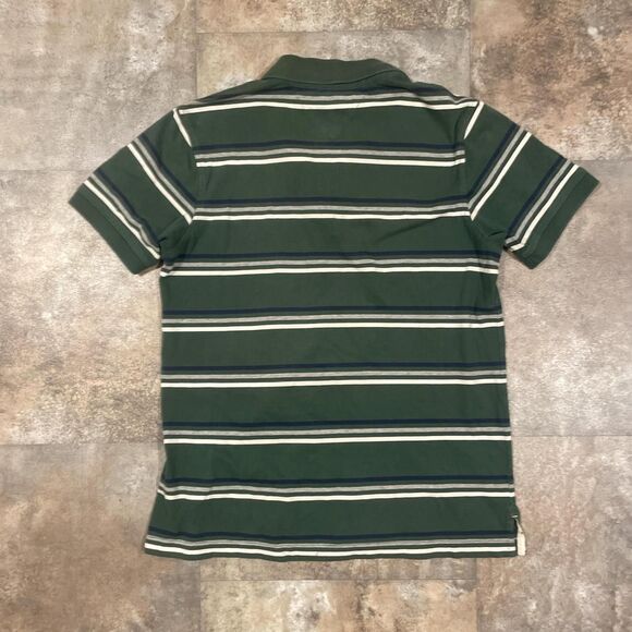 tommy hilfiger green and white striped polo shirt size medium - Picture 6 of 6